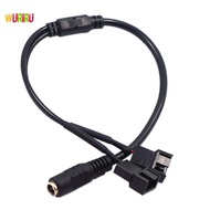 HanxiBeauty DC 5521 to 4Pin PWM 4 Pin 2 Wayputer PC Router Fan Power Adapter Cable 12V NEW