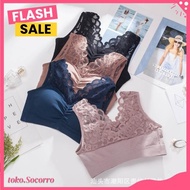 BIG SIZE LACE BRA WITHOUT WIRE / SPORT YOGA RUNNING / LACE BRALETTE BH BW70 !!