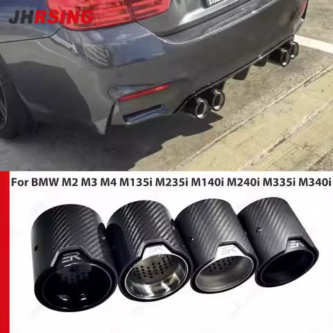 1pcs Upgrade Car accessories Carbon Fiber Exhaust Tips Modify for BMW M2 M3 M4 M135i M235i M140i M24