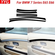 For BMW 7 Series E66 2002-2008 Piano Black Inner Door Panel Decorative Strips Car Interior Decoratio