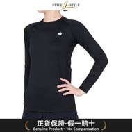 (日本平行進口)le coq sportif-le coq sportif（女子）长袖衬衫女士船员颈QMWWJB90XB功能性长袖内衣