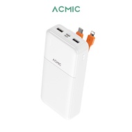 ACMIC AP20-06 Powerbank 20000mAh พาวเวอร์แบงค์มีสายในตัว Type-C L Cable จ่ายไฟช่อง USB รับประกัน 1 ป
