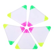 6 Pcs Highlighter Color Pen Portable Highlighters Colored Pens Gel Markers Triangle Plastic Colorful