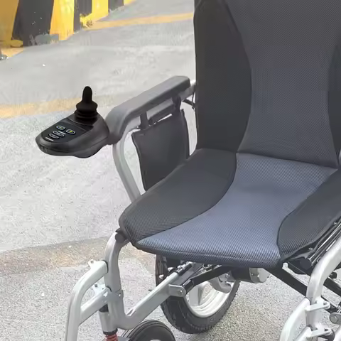 Black Aluminum Electric Wheelchair Joystick Controller, ML2P+ Adapter Cable WB5003 5 Gears 19*9.3*8.