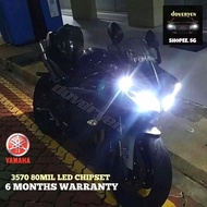 Yamaha R125 R1 R3 R6 - 6500k White LED Headlight Bulb - H1 H4 H7 H8 H9 H11 HB3 HS1 P15D BA20D H6 T19