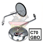 REMPIT Honda C70 Gbo Vespa C70 8mm Petak Side Mirror Chrome Bulat Honda C70 c70z Gboj Fame gb6 C100 