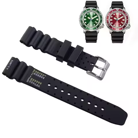 Silicone Resin Strap 20mm 22mm for Citizen BN0159 BN0162 BN0190 Promaster nd limits Solar Sport Dive