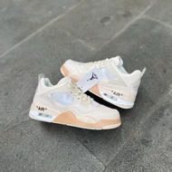Sneakers Air Jordan 4 White Cream, Sepatu Pria Nik. Made In Vietnam