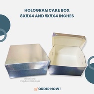 Hologram Cake Pastry Box 8x8x4 and 9x9x4 inches