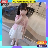 LILIN MERAH Imported Brocade Brocade Children's Dress Red Christmas Party Age 1 2 3 4 5 6 Birthday [