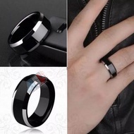 cincin titanium hitam grade a/cincin wanita-pria/cincin - hitam 6
