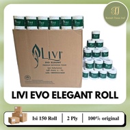 Livi Evo Elegant Toilet Roll Tissue 1 box contains 150 Rolls – 2 Ply | 238s | 100% Virgin Pulp | Sof