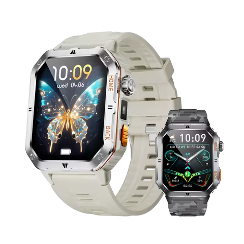 2.01 Inch Screen 3ATM Waterproof MT62 Smart Watch Heart Rate Blood Monitoring 1000mAh Battery Outdoo