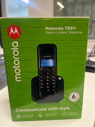 Motorola T301+ 數位無線電話 全新未拆 黑色時尚款