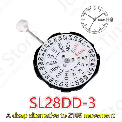 Sl28 China Sunon Sl28dd-3h Quartz Movement Replacement Three Hands Calendar Date Display A Cheap Alt