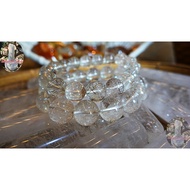 (3500/2c)White Rutilated Quartz Bracelet 10mm