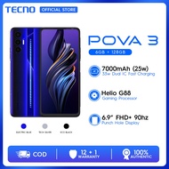 Tecno Pova 3 2022 5G Cellphone 6GB RAM+128GB ROM smartphone 6.95inch 7000 mah mobile phone