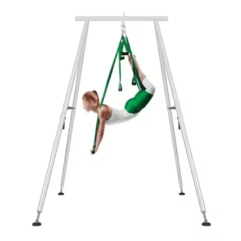 9.6 FT Portable Stand Yoga Swing Stand 551 LBS Aerial Yoga Frame Yoga Sling Inversion Equipment Stee