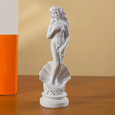 Resin Greek Godness Statue Living Room Study Desktop Bookshelf Decor Art Sculpture White Mythology V