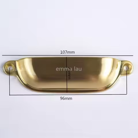 4pc/Bag Simple Design Ears Shape Closet Cabinet Door Handles Bright Chrome Drawer Knobs Double Hole 