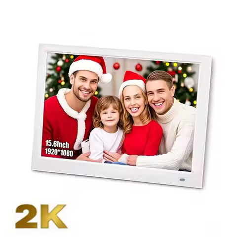Digital Photo Frame 15.4 Inches 2K 1920 * 1200, Video, Music, Horizontal and Vertical USB/SD Black/W