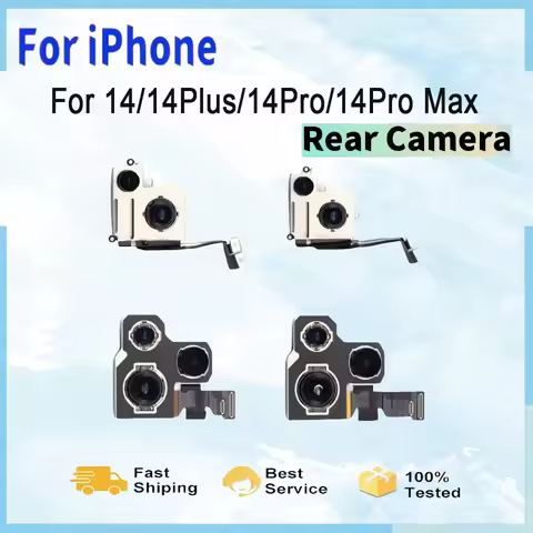 100% Working Rear Camera For iPhone 11 12 13 14 15 16 Pro Max Back Camera 16 Plus 13 Mini Rear Main 