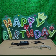 ป้ายไฟนีออน ป้ายไฟ HAPPY BIRTHDAY ไฟประดับตกแต่ง ป้ายไฟสำรับตกแต่งหน้าร้าน