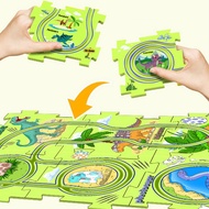 【OMALL】 Kids Puzzle Electric Railroad Speeder DIY Assembly Track Set Montessori Education Toy Gift F