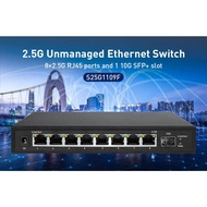 8-Port 2.5G Desktop Switch + 1 port 10G SFP+ POE switch 9-port 2.5G unmanaged Switch