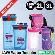 LAVA Water Bottle Tumbler Strip Straw Carry Bag 1200ml 2L 3L BPA FREE/Botol Air Minuman Dengan Beg