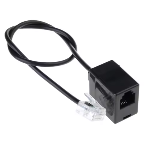 RJ45 to RJ11 Converter Adapter Cable Connector, Ethernet To Phone Line Connector RJ45 8P8C Male To R