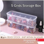 [SG] Hair Accessories Storage Box Jewelry Organizer For Women Transparent Compartment Desktop Storag