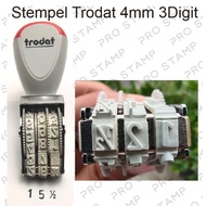 4mm 3-digit number stamp