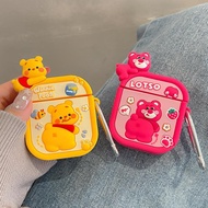 Apple Airpods Airpod Earpod 1 2 1/2 3 Pro 2 Casing Cover Protective Cute Winnie The Pooh Lotso Soft 