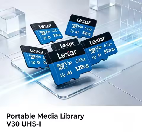 High-Performance Lexar Memory Card 633x UHS-I microSDHC microSDXC BLUE Series 32GB 64GB 128GB 256GB 