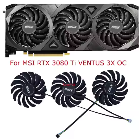 Video Card Fan,PLD09210B12HH,GPU Cooler,For MSI RTX 3080Ti 3070Ti 3060Ti VENTUS 3X,For MSI RTX 3080 