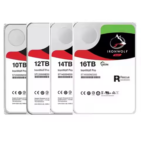 IronWolf Pro Serial hard disk 24/7 Reliability 3.5" 12TB 10TB 8TB 6TB 4TB 7200RPM 256MB SATA 6Gb/s N