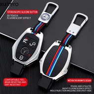 For  Benz AMG W205 W205C W203 W210 W211 W124 CLA GLA GLK AMG Remote Key Case Cover Metal Keychain