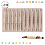 YEWW Chocolate Mold, Flexible 10-Cell Design Vanilla Pod Mold, Premium Food Grade Silicone Reusable 