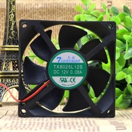 Tianxuan TX8025L12S 12V 0.08A 8cm 8025 Ultra Quiet Cooling Fan