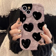 HITAM For case OPPO A58 A78 A96 A36 A76 5G Black Silicone Love Phone case