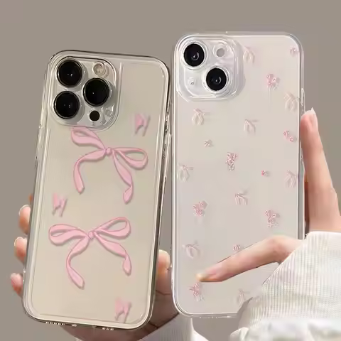 Ins Cute Pink Bowknot Phone Case for Redmi 12 14C 10 9 9A 9C 13C 12C 10C A3 A5 Redmi Note 12 13 14 P