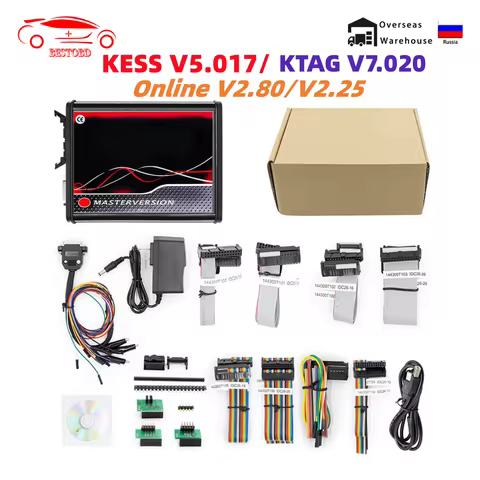 EU Red Online KESS KTAG V5.017 2.80 KESS Master Kit K TAG V7.020 2.25 OBD 2 OBD2 Car Truck ECU Chip 