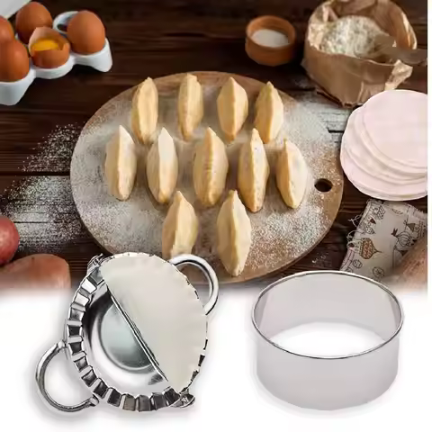 2pc Stainless Steel Dumpling Maker Small Dumpling Mold Ravioli Skin Maker Wrapper Pastry Making Tool
