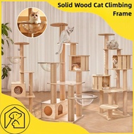 Wooden Cat Climbing Frame Cat Tree Tower Space Capsule Nest Pet Climbing Scratching Post Pet house