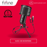 FIFINE K683A USB MICROPHONE WITH POP FILTER & TRIPOD STANDSTUDIO CONDENSER MICROPHONE WITH GAIN CONT