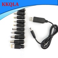 QKKQLA Dc male power charger connector  4.0x1.7 7.4 jack USB boost Cable line DC 5V to 9V 8.4V 12V Step UP Module Converter Adapter