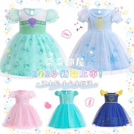 [️ Caicai Department Store ️] 2025 Children Princess Short Dress Mermaid Aladdin Sleeping Beauty Ann