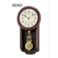 100% ORIGINAL SEIKO Dual Chime Wooden Pendulum Wall Clock QXH063B
