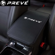 Car Arm Rest Pad Carbon Fiber Armrest Mat PU Leather Storage Box For Proton Preve Accessories Car Ca